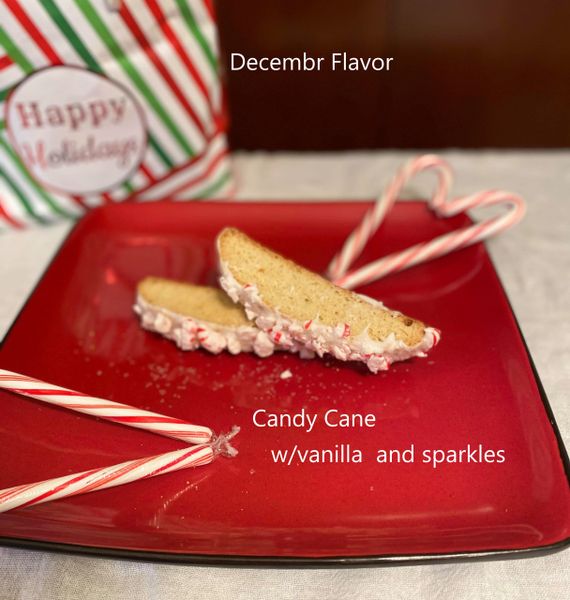 Bakers dozen of our Candy Cane Biscotti ( we pick the 13th for you to try )