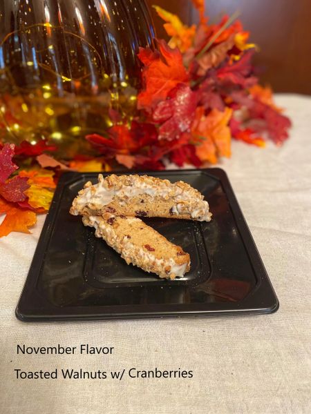 Toasted Walnuts and Cranberries biscotti