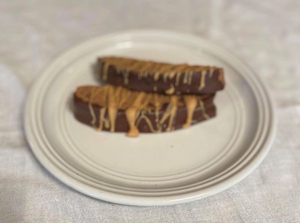 Double chocolate with peanut butter biscotti