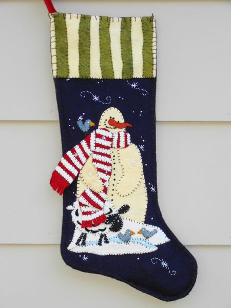 #172 " Charley n' Friends snowman 25" long stocking pattern