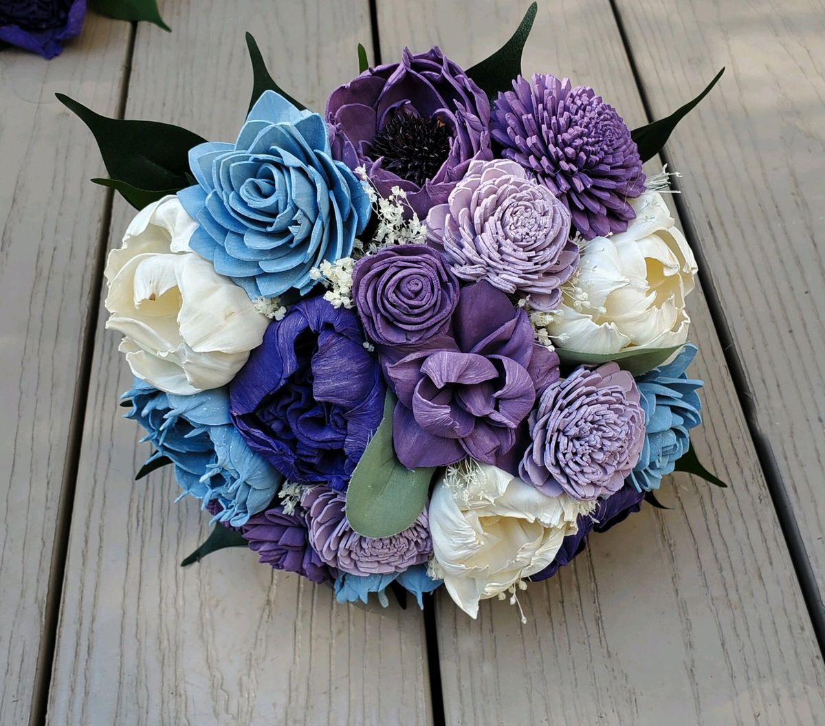 purple and blue wedding flowers