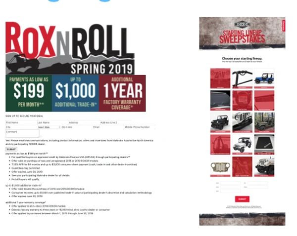 Lead distribution and follow up CRM sales process for the launch of Mahindra Roxor