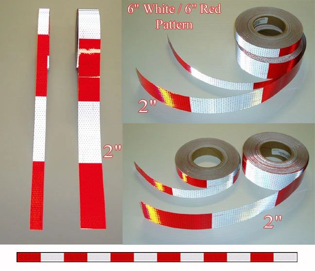 DOT TAPE (C2) V92 "DAYBRIGHT RED & WHITE TAPE ORALITE