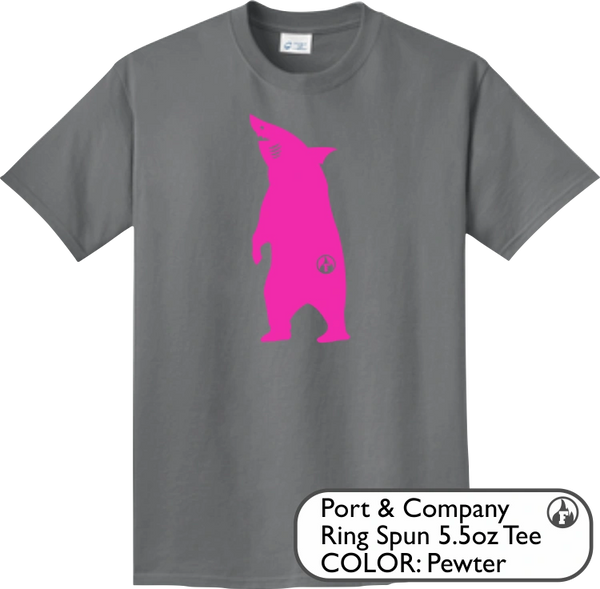 Bear Shark (Pink) (Comfort Colors - 6 Colors)