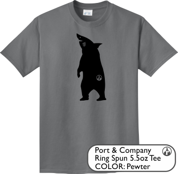Bear Shark (Black) (Comfort Colors - 6 Colors)