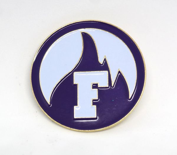 Fuego Icon Pin - Purple & White