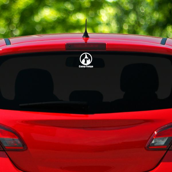 Camp Fuego Pro White Vinyl Decal 13