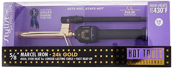 HOT TOOLS 1104 Marcel Curling Iron, Gold/Black, 5/8 Inch