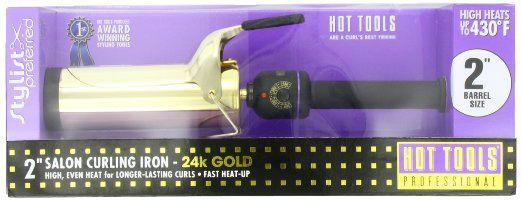 Hot Tools 2" Gold Plated Salon Curling Iron/Wand -1111