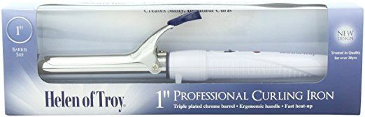 Helen of Troy 1581 Spring Curling Iron, White, 1 Inch Barrel