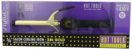 Hot Tools Professional 1101 Curling Iron with Multi-Heat Control, Regular 3/4"