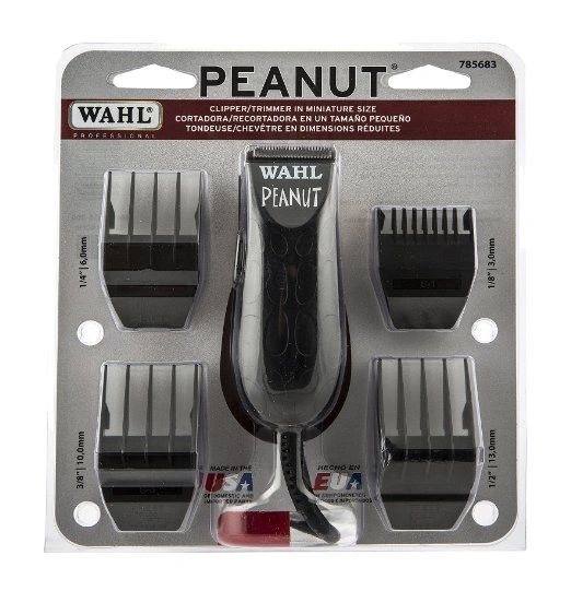 Wahl Professional Peanut Clipper/Trimmer #8655-200, Black - Great On-the-Go Trimmer for Barbers and Stylists - Powerful Rotary Motor