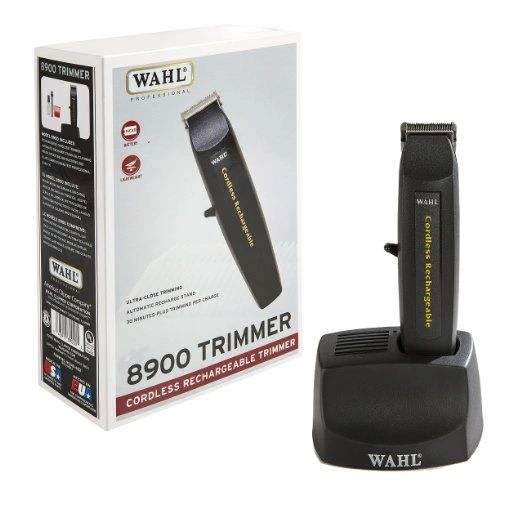 Wahl Professional #8900 Cordless Rechargeable Trimmer, Black - Lightweight 6" Trimmer - Includes Automatic Recharge Stand and Battery