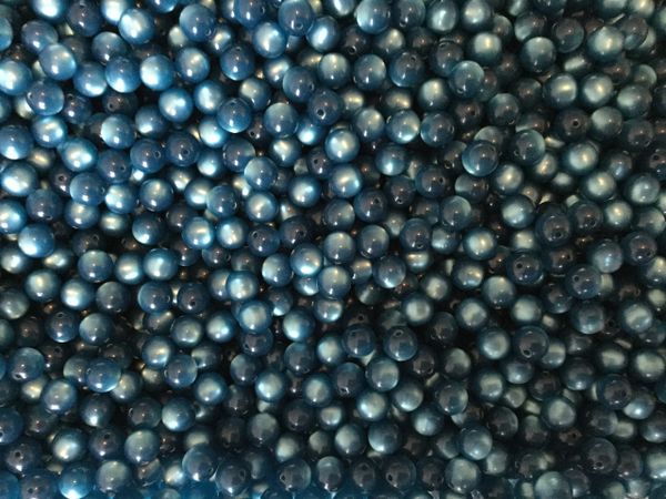 150 Vintage Moon Glow Lucite Beads - Royal Blue