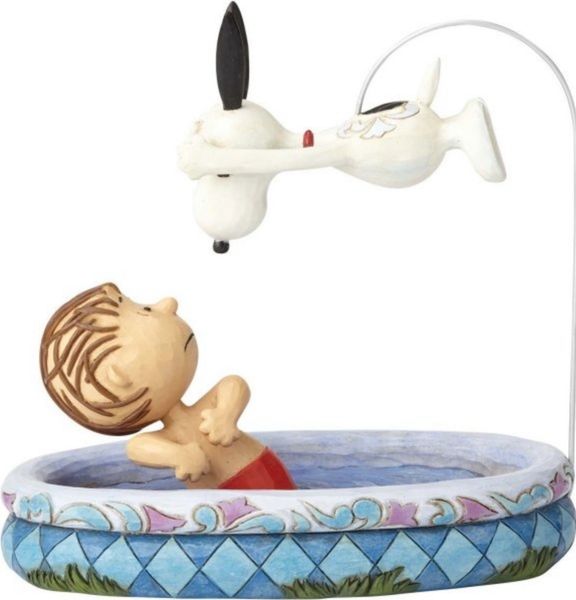 Signed Jim Shore Peanuts "Linus and Snoopy Swimming"