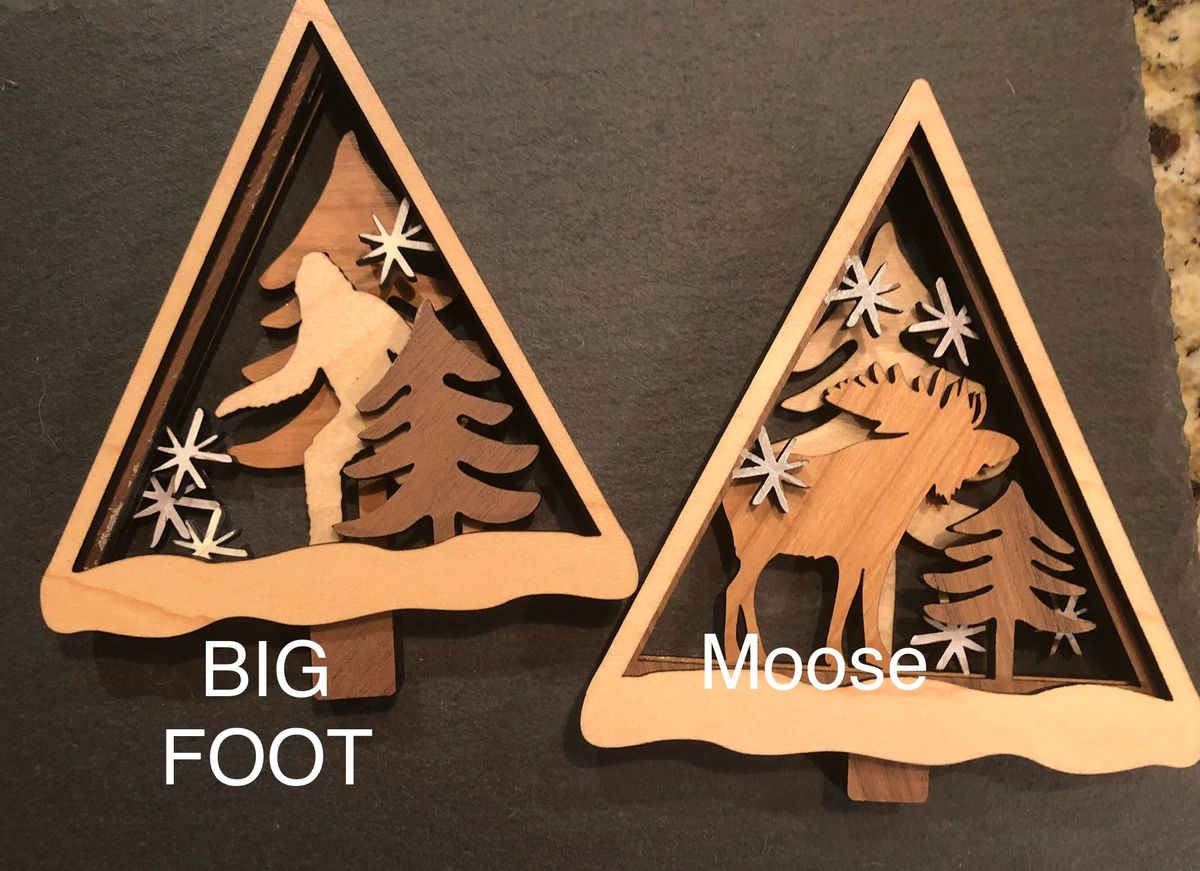 Download Into The Woods Layered Wood Ornaments