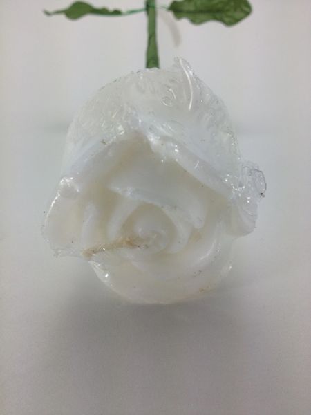 Long-Stemmed White and Red Rose Candles (SOLD OUT)