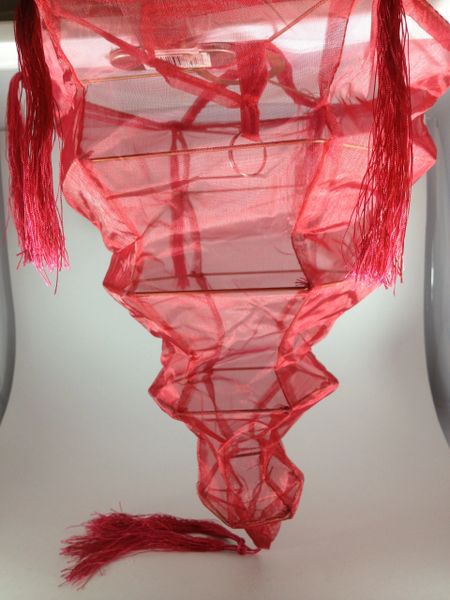 New- Red Hanging Fabric Lamp Shade