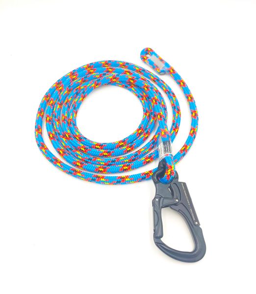 positionning-lanyard-with-one-aluminium-hook-on-one-end