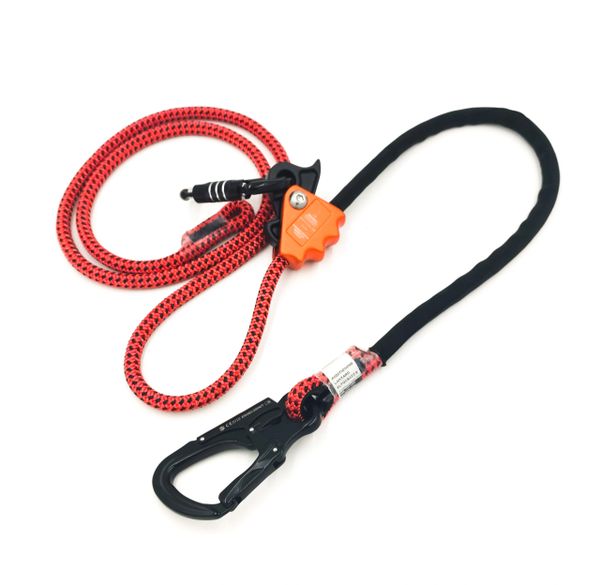 Positioning Lanyard With Rope Grab And Carabiner