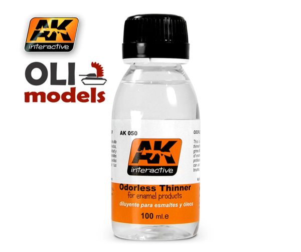 Odorless Enamel Thinner 100ml Bottle - AK Interactive 050