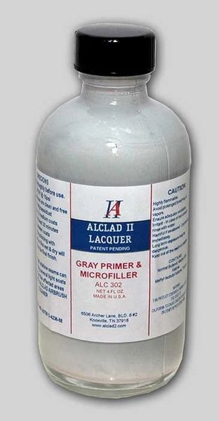 4oz. Bottle Grey Primer & Microfiller - ALCLAD 302