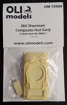 1/72 M4 SHERMAN Composite Hull Early RESIN Conversion - OLI Models 72008