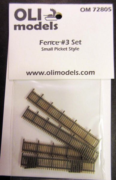 1/72 FENCE #3 Set "Small Picket Style" for Vignette/Diorama - OLI Models 72805