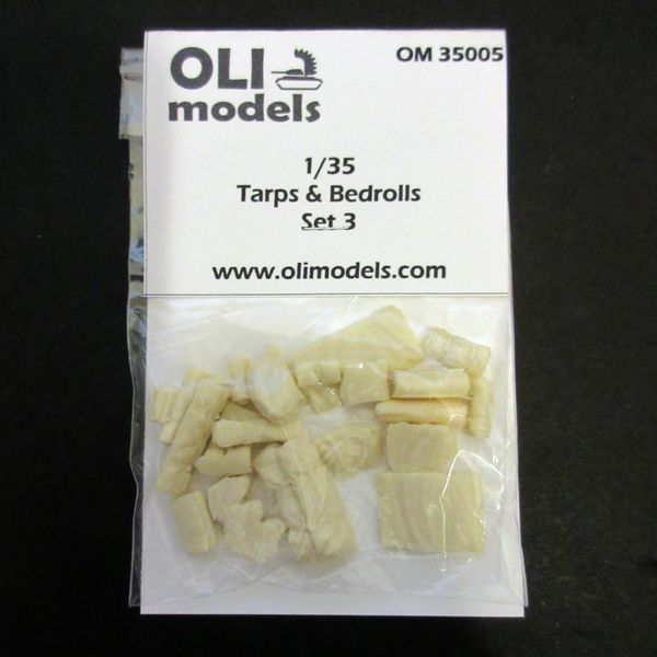 1/35 Tarps & Bedrolls Set 3 - Resin Stowage Set - OLI Models 35005