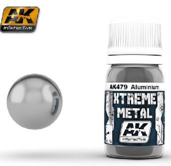 Xtreme Metal Aluminum Metallic Paint 30ml Bottle - AK Interactive 479