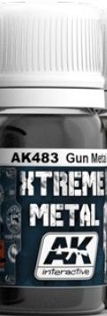 Xtreme Metal Gun Metal Metallic Paint 30ml Bottle - AK Interactive 483