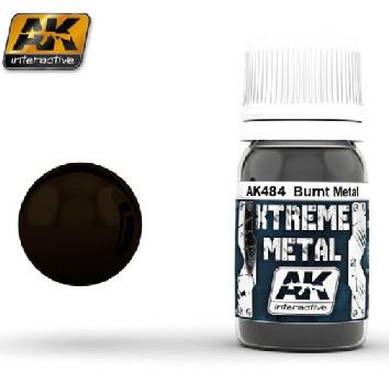 Xtreme Metal Burnt Metal Metallic Paint 30ml Bottle - AK Interactive 484