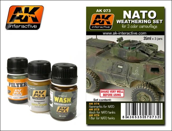 NATO Camouflage Enamel Paint Set (74, 75, 76) - AK Interactive 73