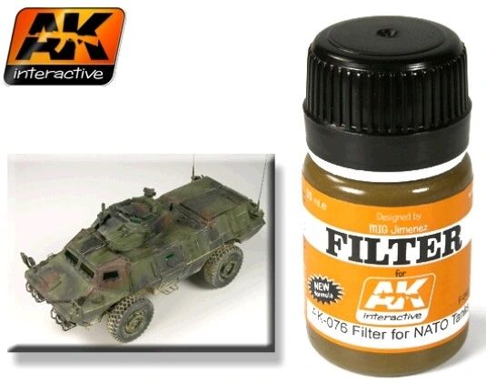 NATO Tank Filter Enamel Paint 35ml Bottle - AK Interactive 76