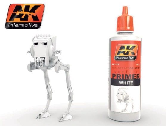 White Acrylic Primer 60ml Bottle - AK Interactive 177