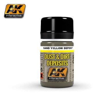 Dust & Deposit Sand Yellow Enamel Paint 35ml Bottle - AK Interactive 4061