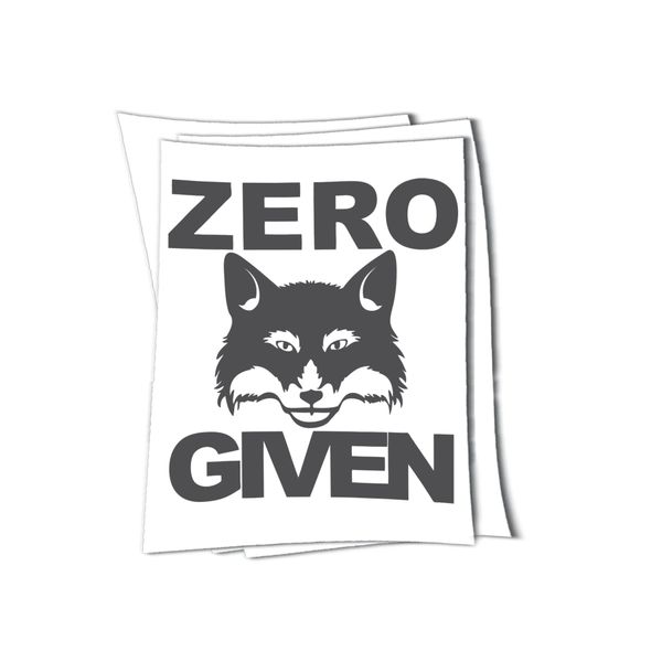 zero fox given sticker