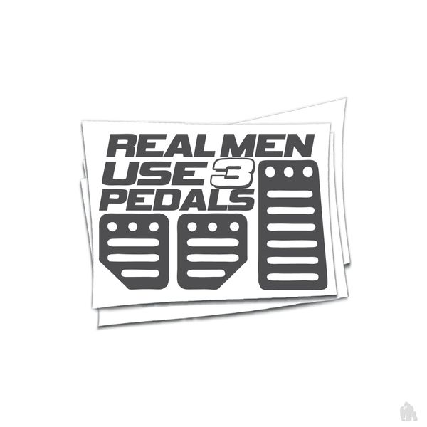 Real men use 3 pedals sticker