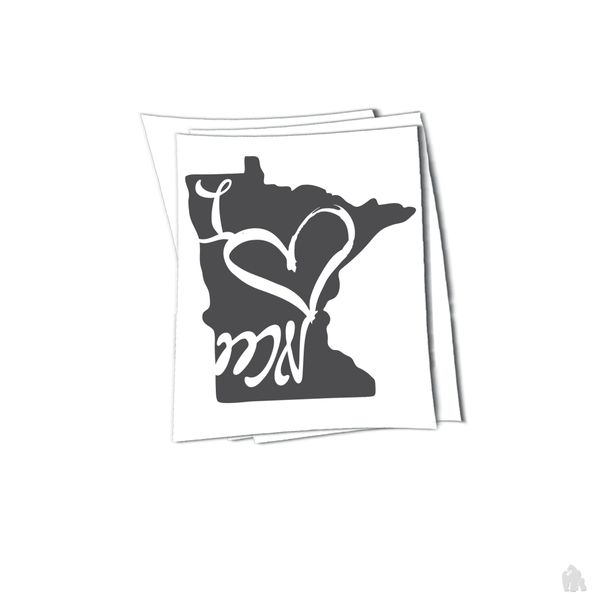 Minnesota i heart MN sticker