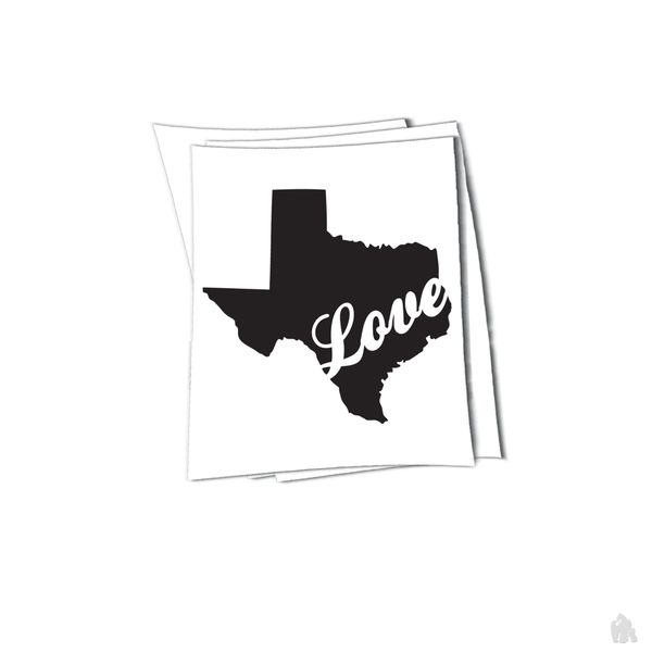 Texas love sticker