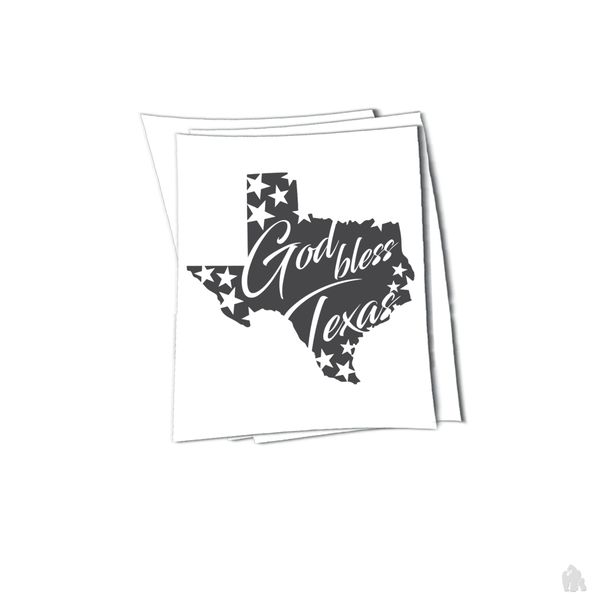 Texas god bless sticker