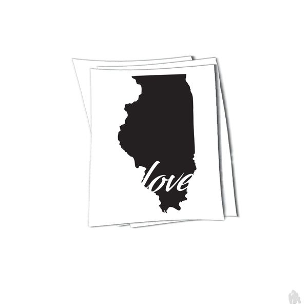 illinois love sticker