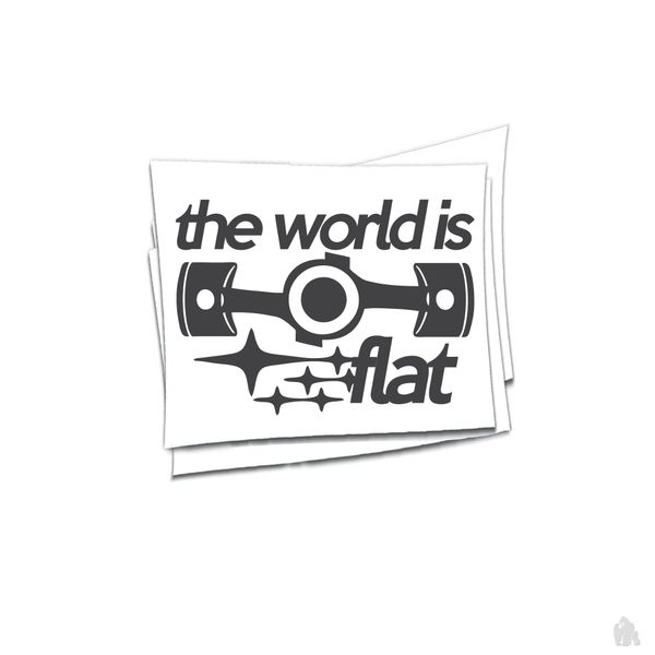 the world is flat Sticker