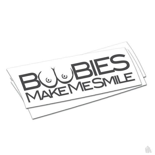 boobies make me smile sticker