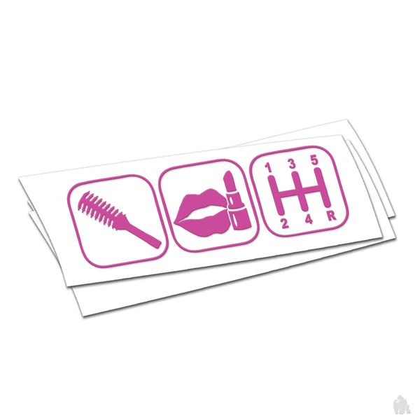 brush lipstick shift JDM girl sticker