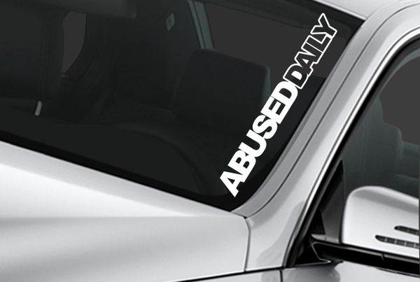 Abused daily windshield banner sticker