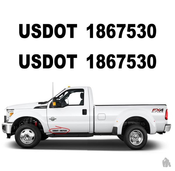 US DOT numbers truck stickers
