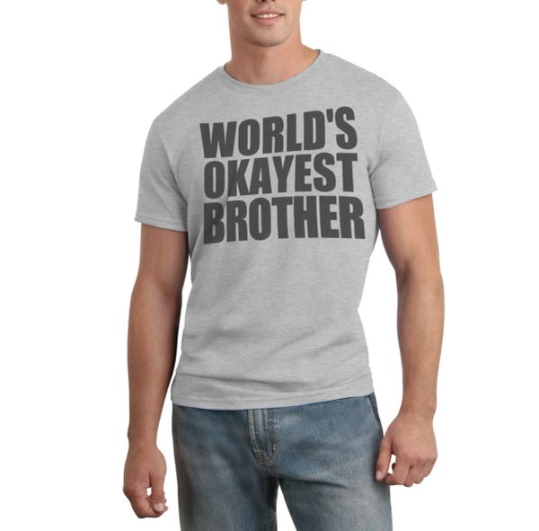 Worlds okayest brother mens t-shirt