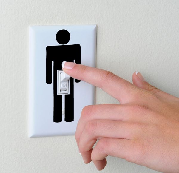 penis light switch sticker