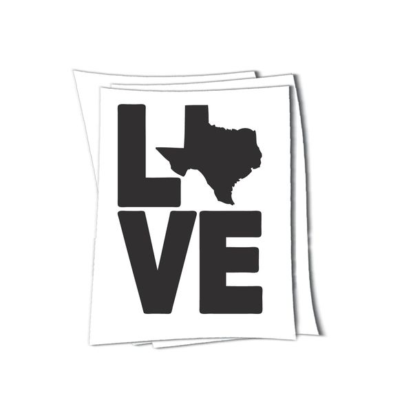 Texas love art sticker